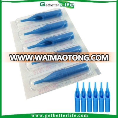 Getbetterlife 50 PCS Good Quality EO Gas Plastic Blue Disposable tattoo Tip for Tattoo